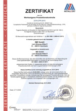 WPK-Zertifikat der Metall-Zert GmbH